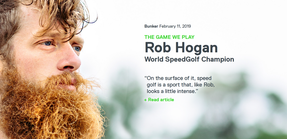 Rob Hogan, World Speed golf Champion